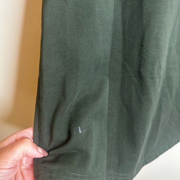 BYLT Shirt Mens Large Green Premium Basics Drop Cut Lux Soft Short Sleeve Tee - Picture 4 of 10